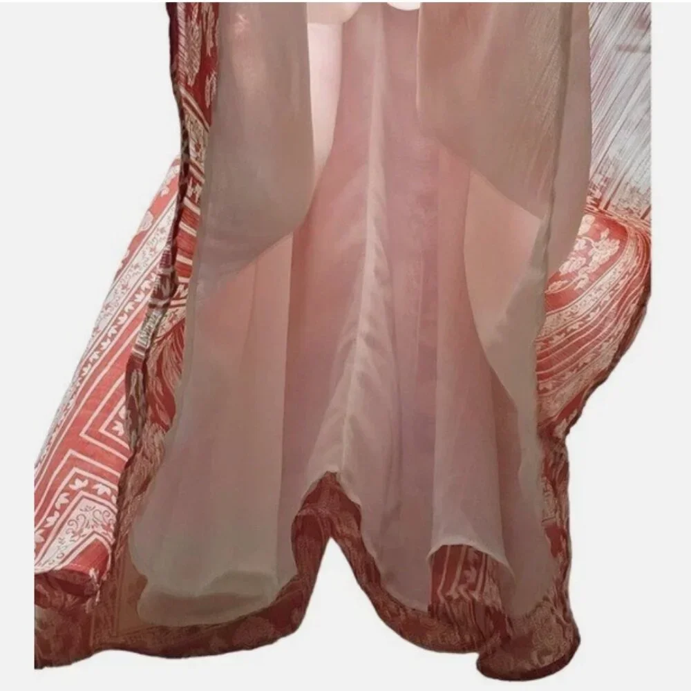 ZARA Boho Floral-Patch Maxi Dress with Crochet Neck and Fringe XS/S - Picture 14 of 16